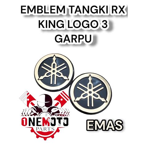 Jual Emblem Tangki Yamaha Rx King Logo Garpu Emas Bulat Kualitas