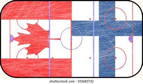 World Hockey Championship Canada Vs Finland Stock Illustration ...