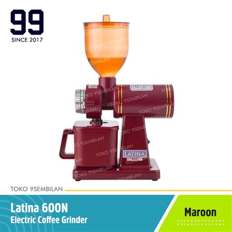 Jual Latina 600N Maroon Electric Coffee Mill Grinder Gilingan Kopi