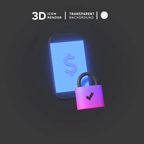 Premium Psd Secured Banking 3d Illustration Rendering 3d Icon Colored