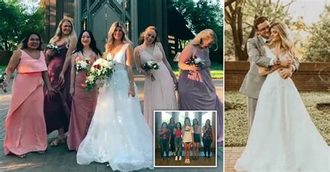 Couple Invite Only Strangers To Their Wedding Including Five Bridesmaids They Met On Bumble