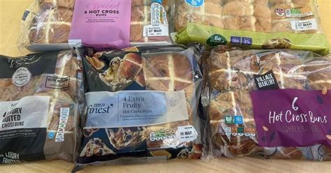I Tried Hot Cross Buns From Tesco Sainsbury S M S Aldi And Asda And There Was A Clear