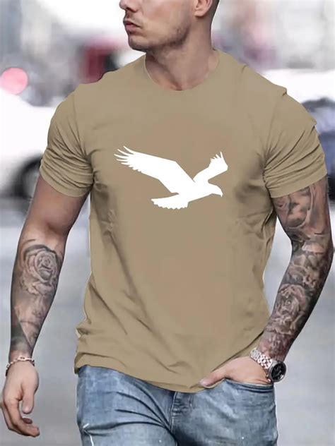 Cool Eagle Haut Créatif Imprimé Graphique Hommes T Shirt Temu France