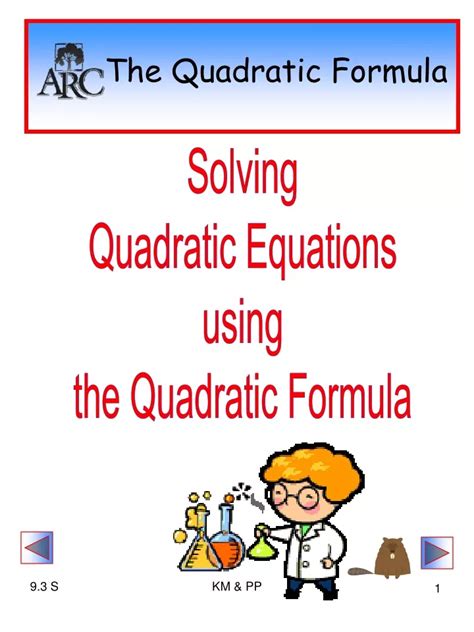 Ppt Understanding The Quadratic Formula For Solving Equations