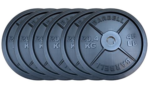 Fake Weights Commercial Grade - 45 LB Barbell Weight Plates 3 Pairs | Fake Weights