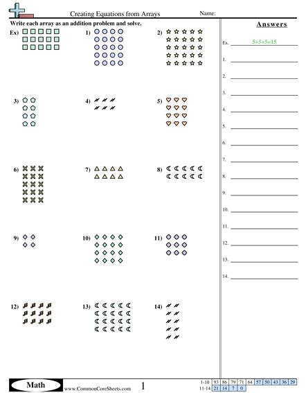 Multiplication And Arrays Worksheets And Assessments Print And Worksheets Library