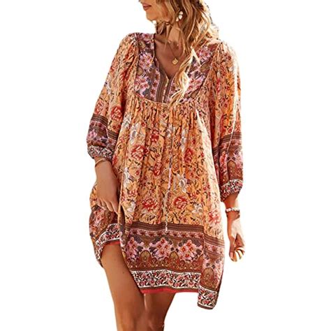 Bademode Pareos Strandkleider Balancora Damen Bohemian Tunika Kleid