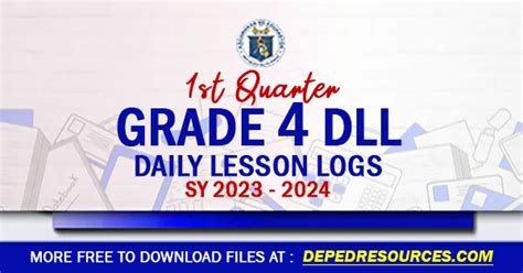 DepEd resources Grade 4 Quarter 1 DLL Archives - DepEd Resources