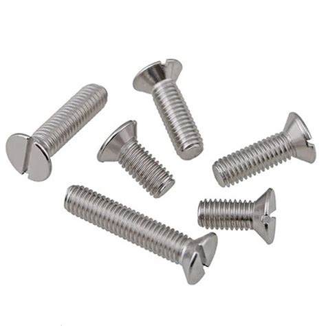 M6 A2 A4 Stainless Steel Ss304 Slotted Countersunk Head Wood Screw