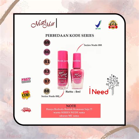 Jual Ineed Ecer Marimar Nude Color Nail Polish New Ml Cat Kuku