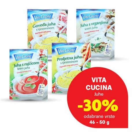 30 na odabrane vrste Vita Cucina juhe Plodine Akcija Njuškalo