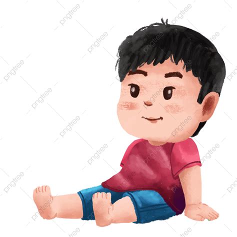 孩子們坐著插畫 插畫用圖 孩子們 人物素材圖案PSD和PNG圖片免費下載