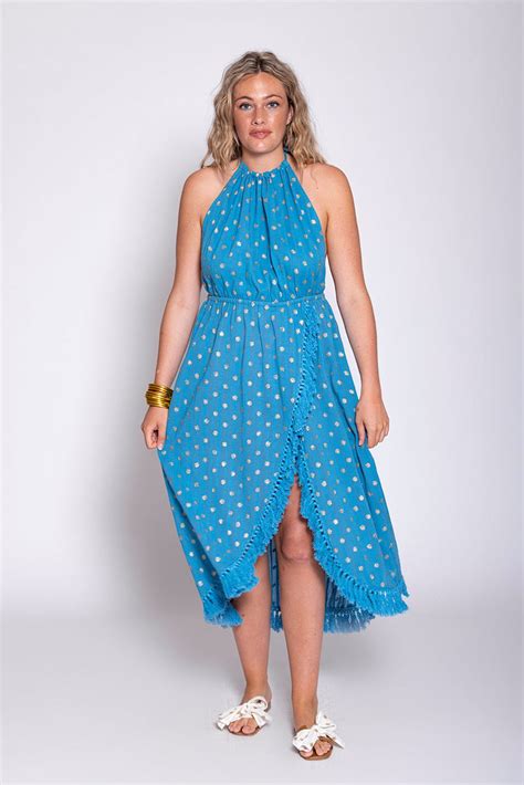 Adela Dress Dubai Blue Sundress Fr