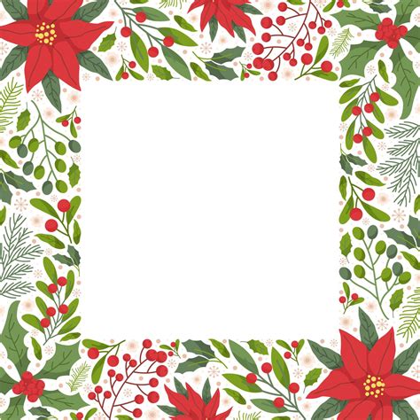 Winter Floral Border Background 14336755 Vector Art At Vecteezy