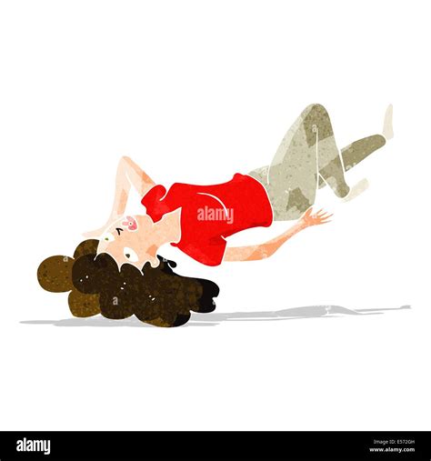 Cartoon Woman Lying On Floor Stock Vector Image And Art Alamy