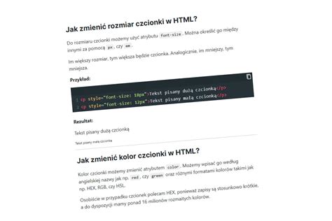 Jak Zmieni Czcionk W Html Webporady Pl