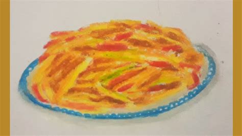 Arunachal Pradesh Food How To Draw Food Oilpastel Drawing Nonveg