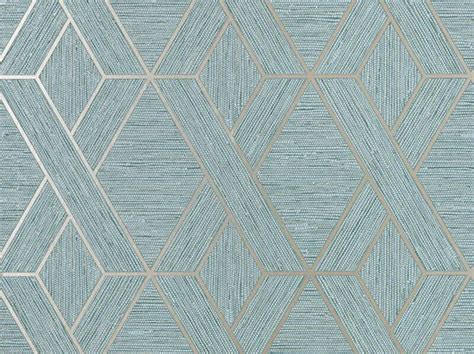 Interlocking Geometric Patterned Wallpaper (Teal) – Wallpaper John’s