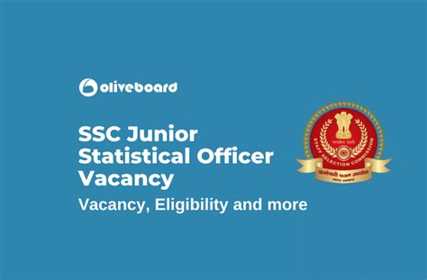 Staff Selection Commission Junior Statistical Officer Vacancy