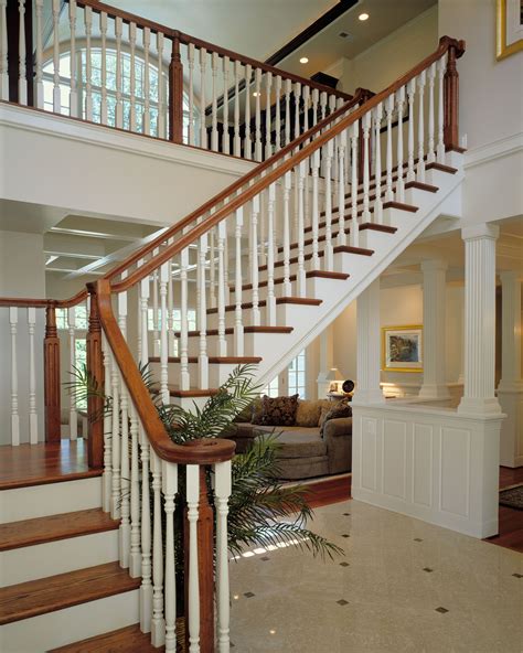 Oak Handrail White Spindles - AmyLeonski