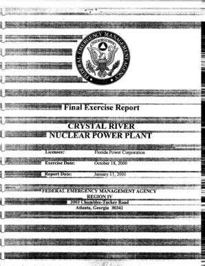 Fillable Online Pbadupws Nrc Report Final Exercise Report Crystal