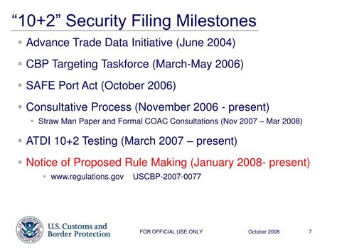 PPT CBP Proposal For Importer Security Filing And Additional Carrier