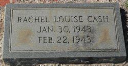 Rachel Louise Cash 1943 1943 Homenaje De Find A Grave