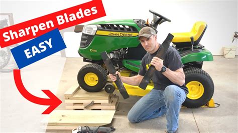 Sharpen Blades On Your Mower WITHOUT Taking Deck OFF John Deere YouTube