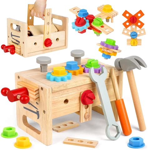 Vanplay Jouet En Bois Outils Enfant Boite A Outil Jeux Educatif Jouet