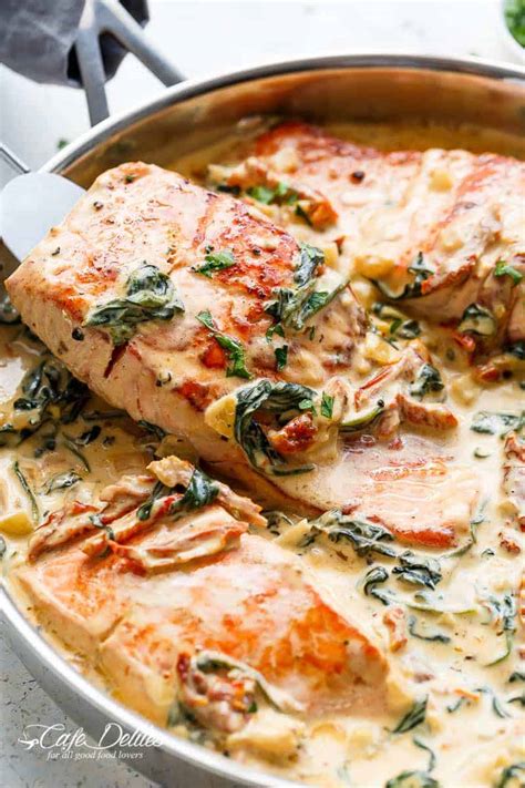 Creamy Garlic Butter Tuscan Salmon Cafe Delites