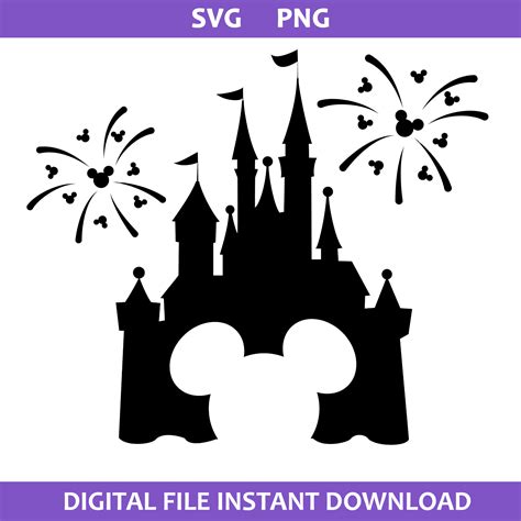 Mickey Head Castle Fireworks Svg Mickey Mouse Svg Disney S Inspire