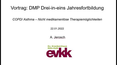 Dmp Vortrag Copd Asthma Nicht Medikament Se