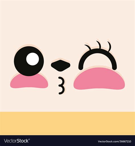 Wink Facial Expression Royalty Free Vector Image