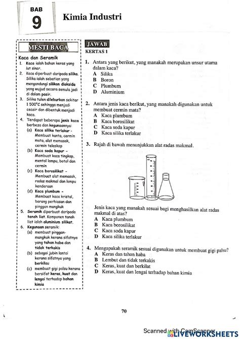 Kaca Dan Seramik Activity Live Worksheets