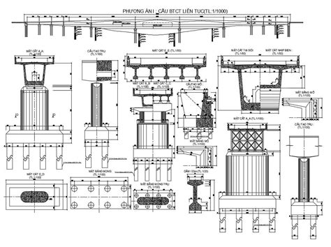 Bridge Abutment Design RCC Structure CAD drawing - Cadbull