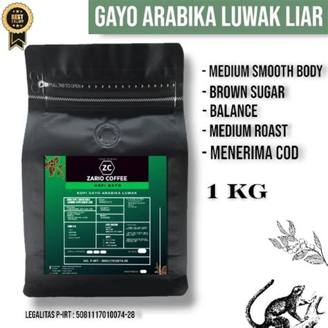 Jual Kopi Gayo Arabika Luwak Liar Kg Original Shopee Indonesia