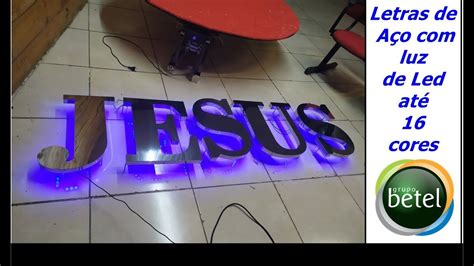 Letras Jesus de Aço Inox led do Grupo Betel Tudo Para Igrejas e