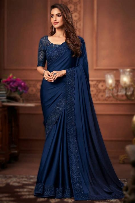 Pin By Pervez Ahmed On My Collection Blue Silk Saree Sarees For