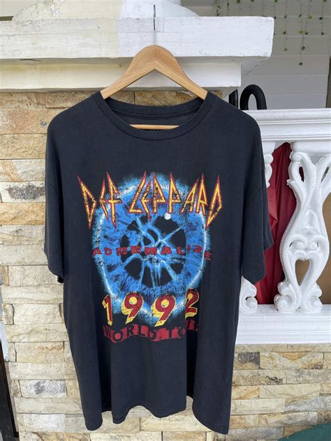 Tour Tee Last Drop🔥rare🔥vintage Def Leppard Adrenalize Tour T Shirt