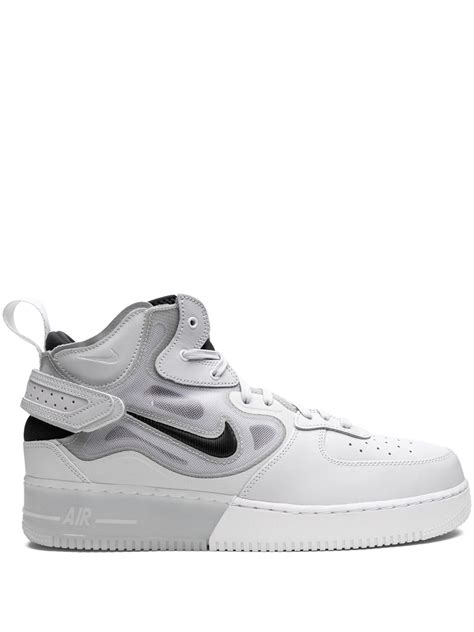 Nike Air Force 1 Mid React Sneakers In White Modesens