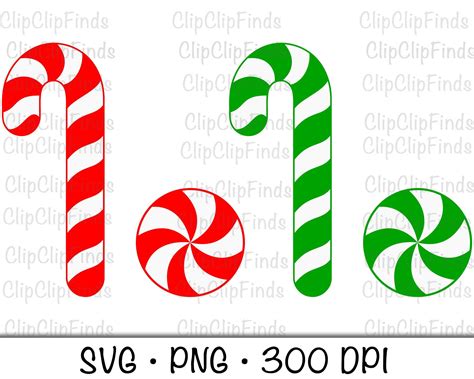 Candy Cane Peppermint Candy Christmas Candy Candy Cane Svg Etsy