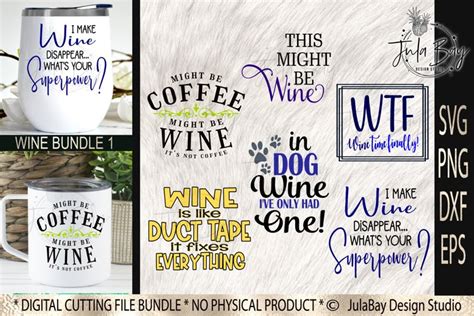 Wine Svg Bundle Funny Wine Tumbler Sayings Png Wine Glass