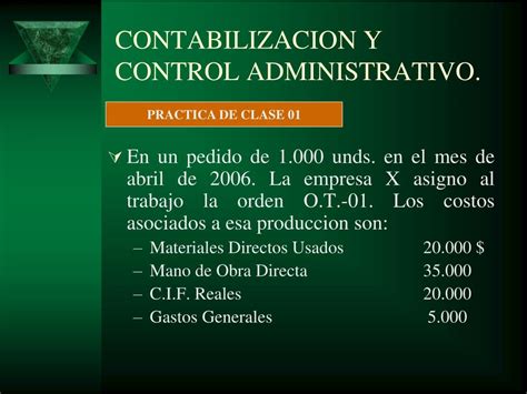 Ppt Unidad V Sistemas De Acumulacion De Costos Y Determinacion Del