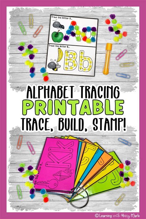 Alphabet Letter Tracing Printable Preschool Kindergarten | Kindergarten ...