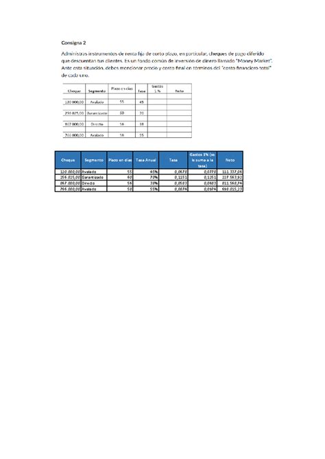 Tp 4 Control y Evaluación Financiera II Punto 2 Cheque Segmento