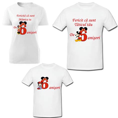 Set Tricouri Adulti Si Tricou Copil Ani Personalizate Aniversare