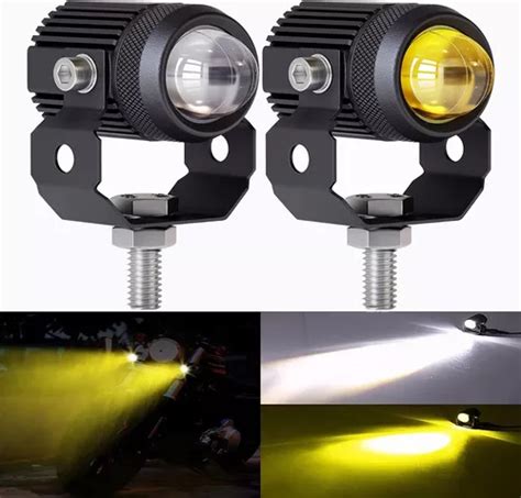 Par Faros Auxiliares W De Lupa Luz Niebla Para Auto Moto Meses Sin