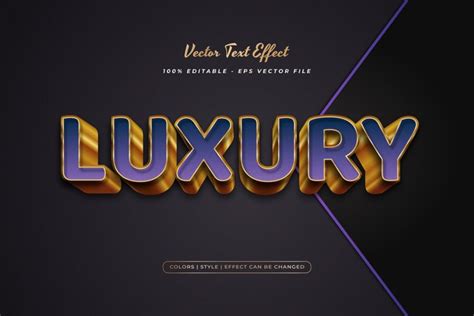 3D Luxury Purple And Gold Text Effect