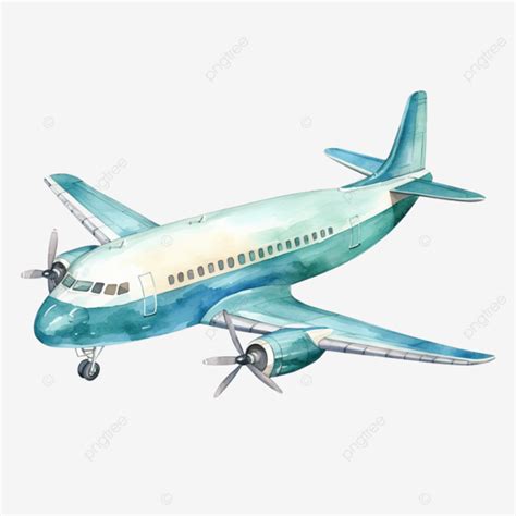 Acuarela Avión Clip Art PNG dibujos Avión Acuarela Pintura A Mano