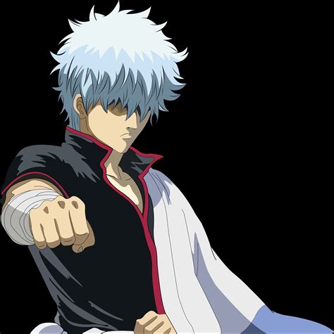 Download Silver Haired Anime Character Pointing | Wallpapers.com